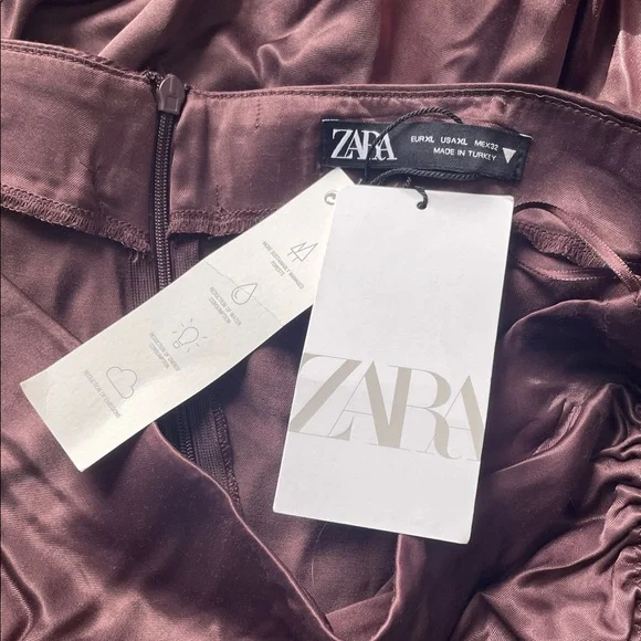 Zara Satin Dress in earth tone Dusty Rose - Picture 4 of 4
